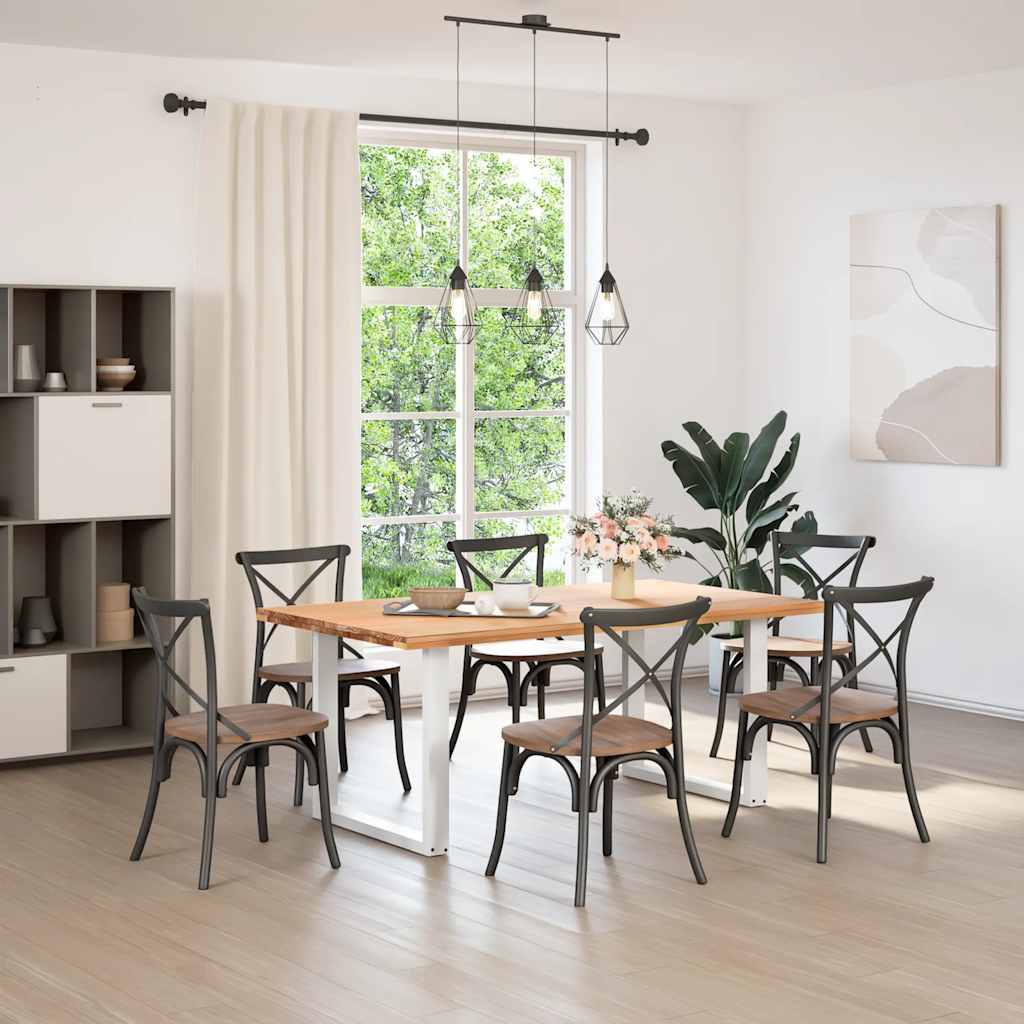 vidaXL Eettafelpoten 2 st U-vormig 80x(72-73) cm staal wit