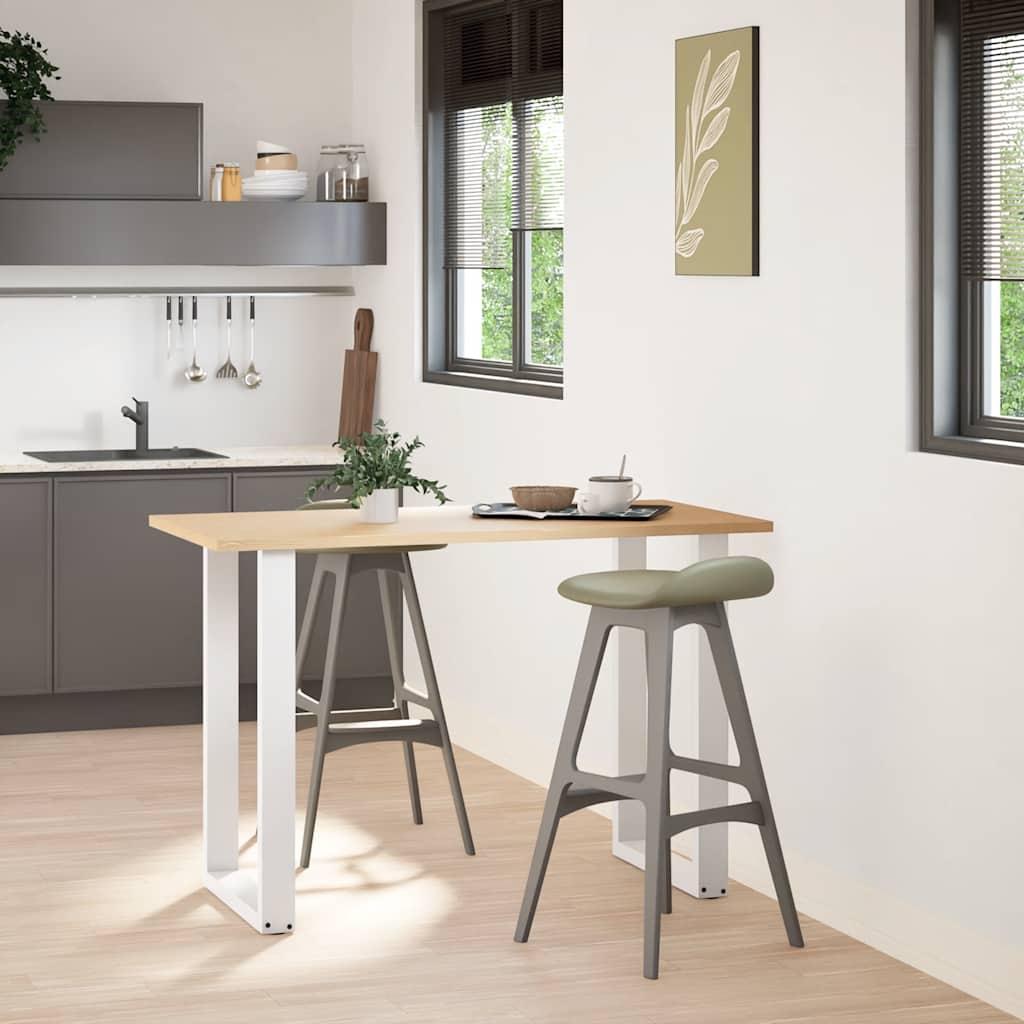 vidaXL Bartafelpoten 2 st U-vormig 60x(90-91)cm staal wit