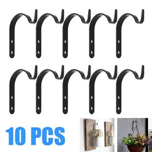 TOMTOP JMS 10 stuks IJzeren Tuin Wandlamp Hangende Bloemen Plantenhanger Pot Beugel Houder