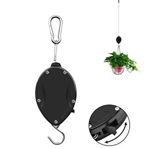 DIYelecs Intrekbare Plant Katrol Verstelbare Plantenhanger Hangende Bloemenhaak