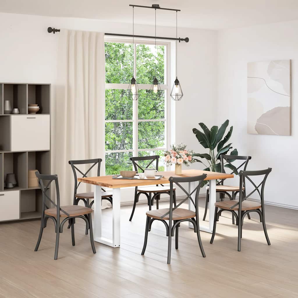 vidaXL Eettafelpoten 2 st U-vormig 50x(72-73) cm staal wit