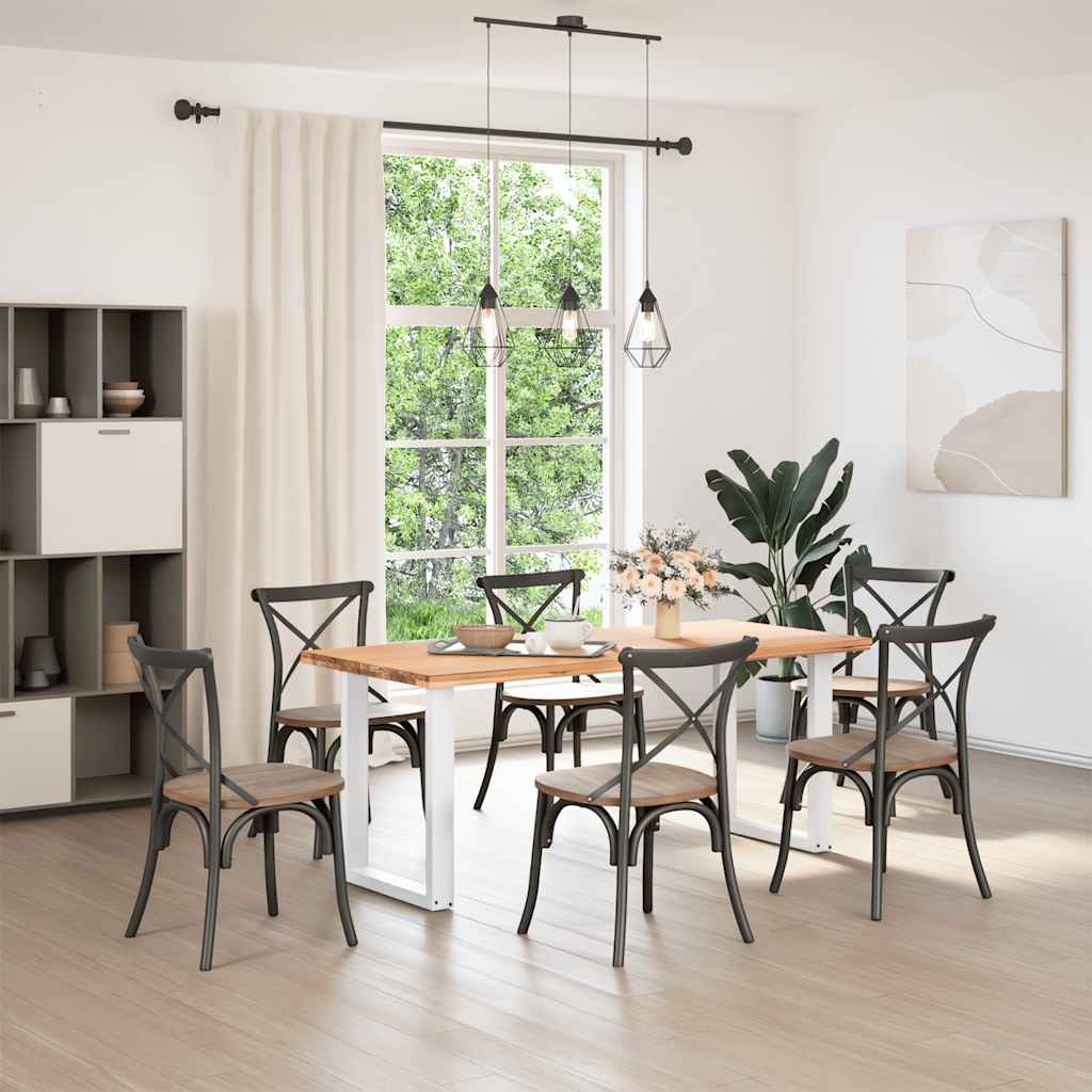 vidaXL Eettafelpoten 2 st U-vormig 70x(72-73) cm staal wit