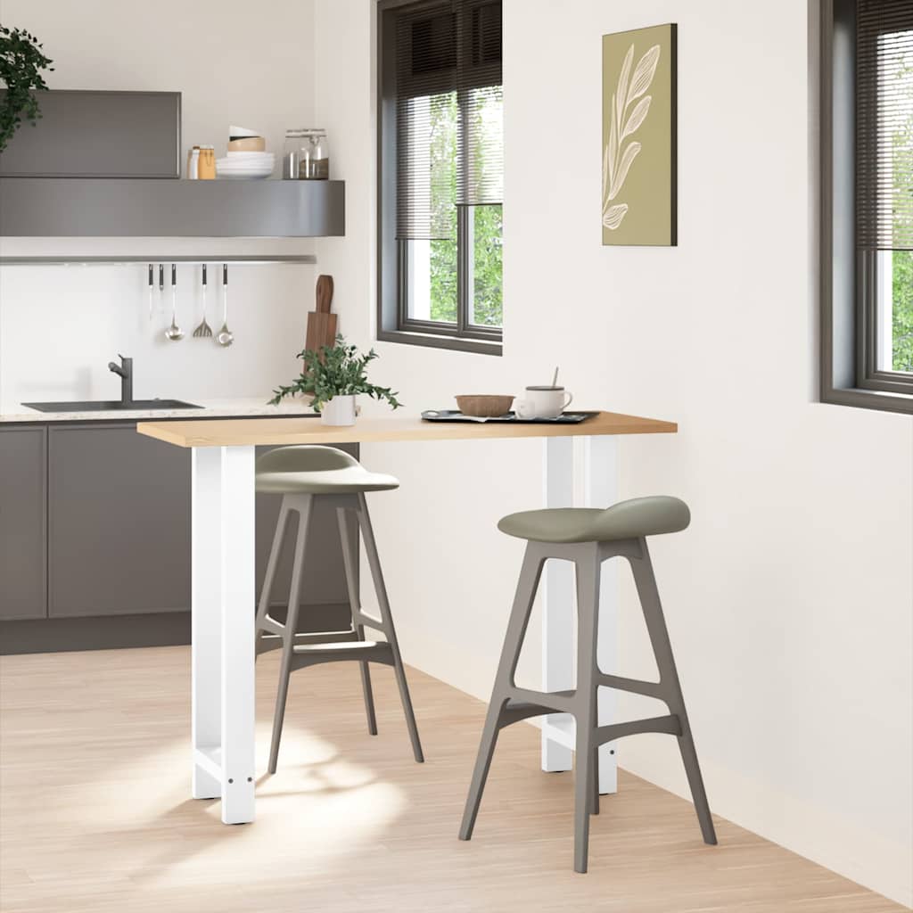 vidaXL Bartafelpoten 2 st 50x(100-101) cm staal wit