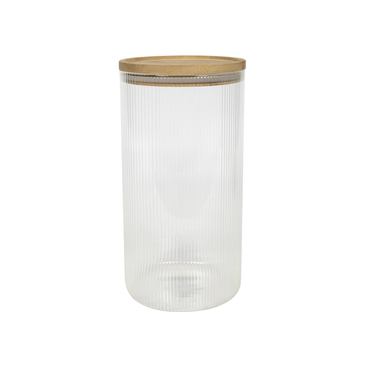 Merkloos Voorraadpot boro lines Ø11x22cm