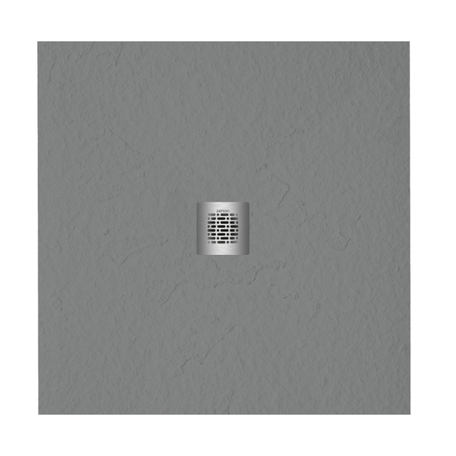 Zeza Grade douchevloer - 100x100cm - antislip - antibacterieel - mineraalmarmer - vierkant - mat cemento (grijs) 400000000000019415