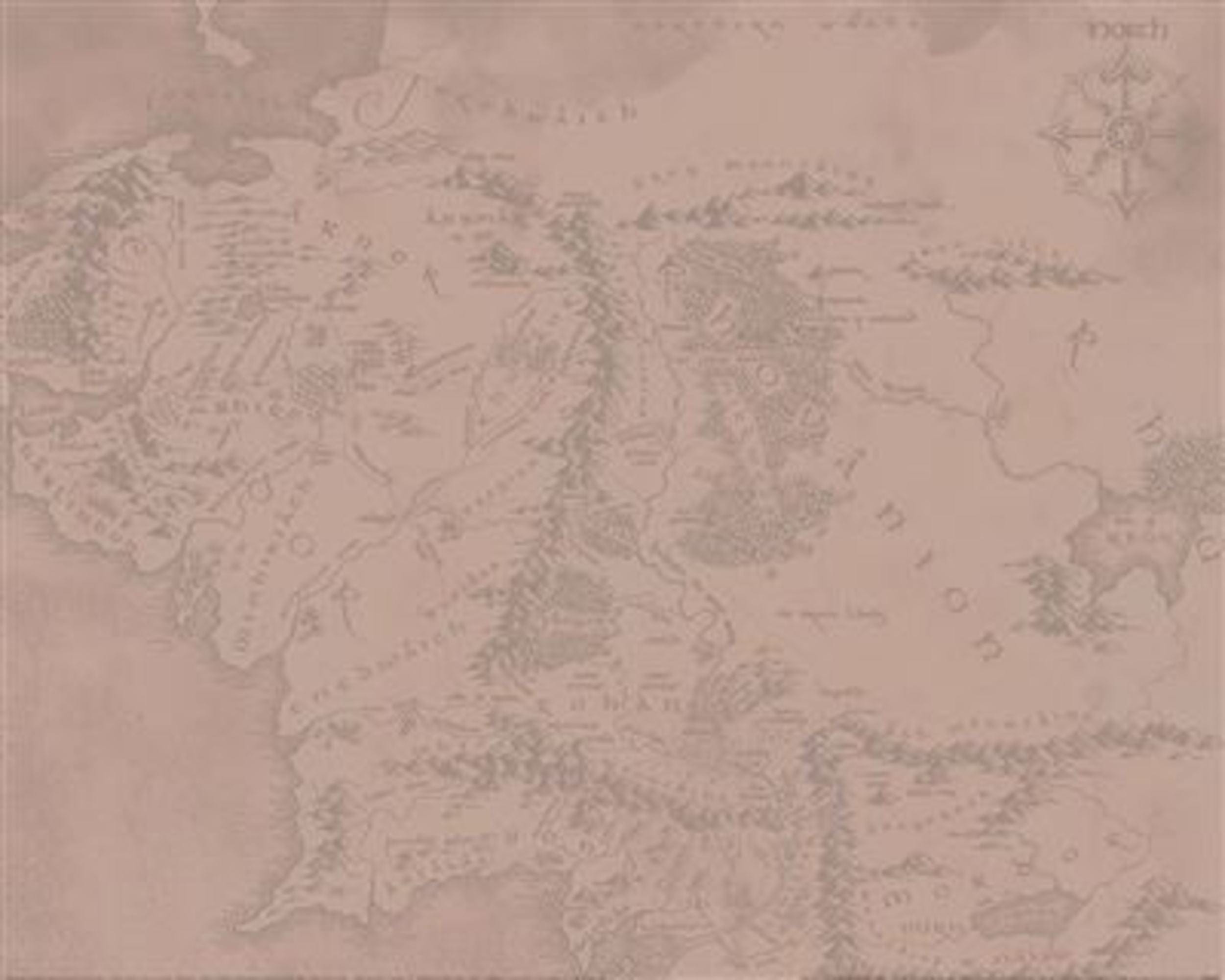 Pyramid Kunstdruk The Lord of the Rings - Middle Earth 40x50cm