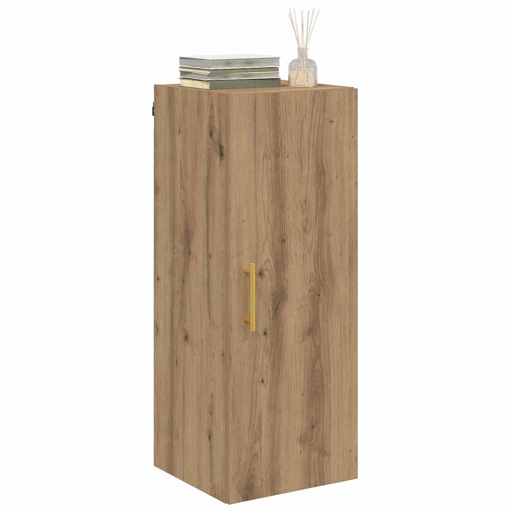 vidaXL Wandkast Artisan Eiken 34,5 x 34 x 90 cm Bewerkt hout