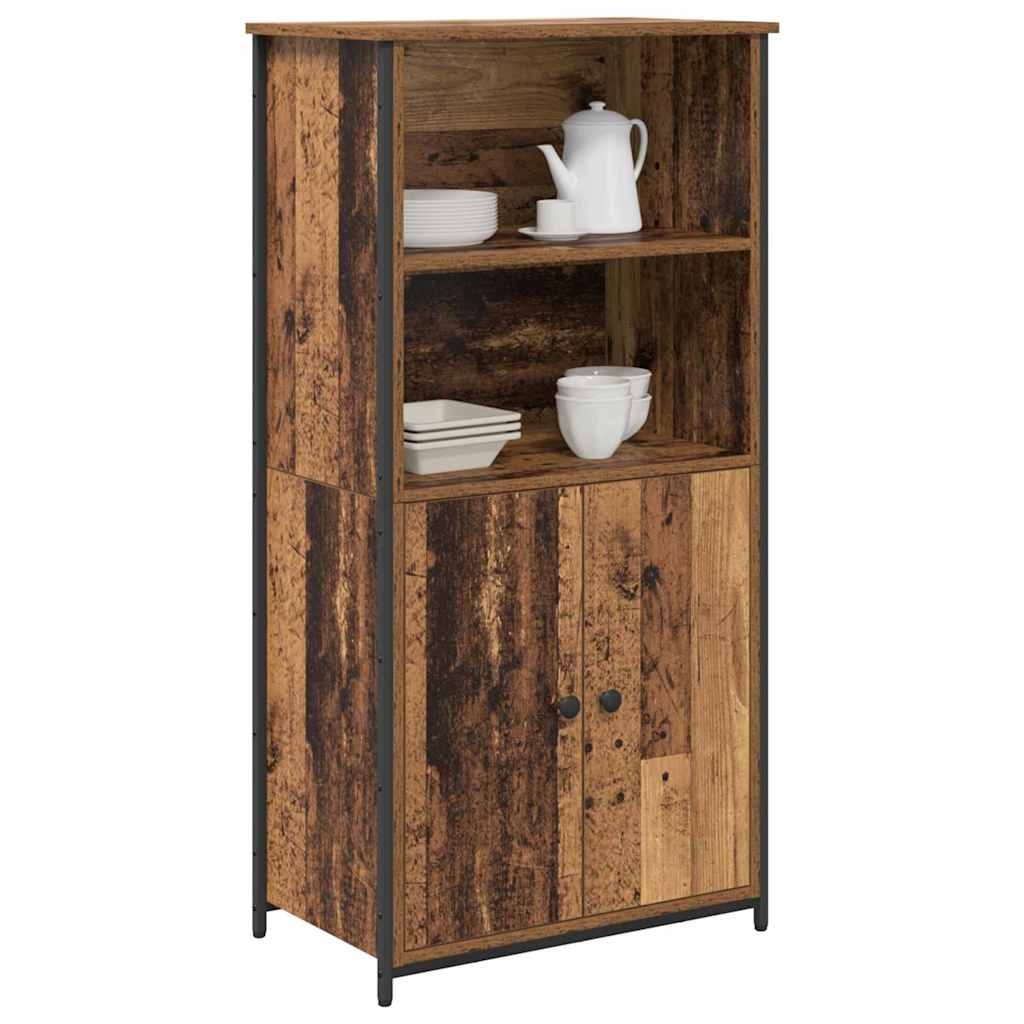 vidaXL Highboard Oud Hout 62 x 36 x 121,5 cm Bewerkt hout