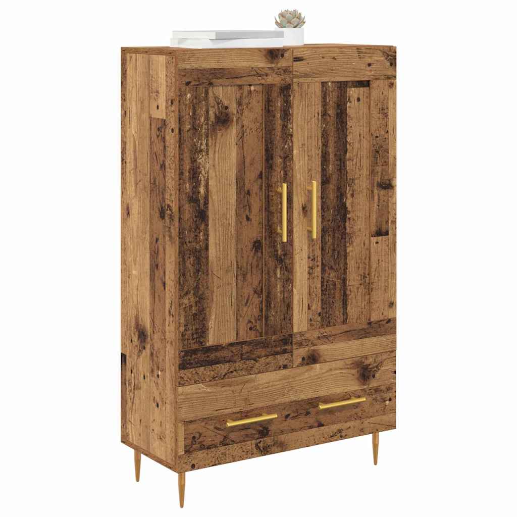 vidaXL Highboard met lade Oud Hout 69,5 x 31 x 115 cm Bewerkt hout