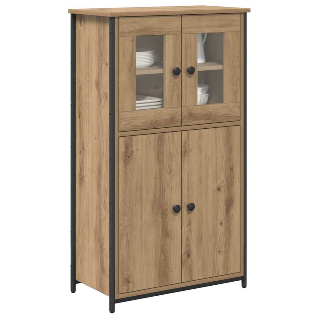 vidaXL Highboard Artisan Eiken 62 x 32 x 106,5 cm Bewerkt hout