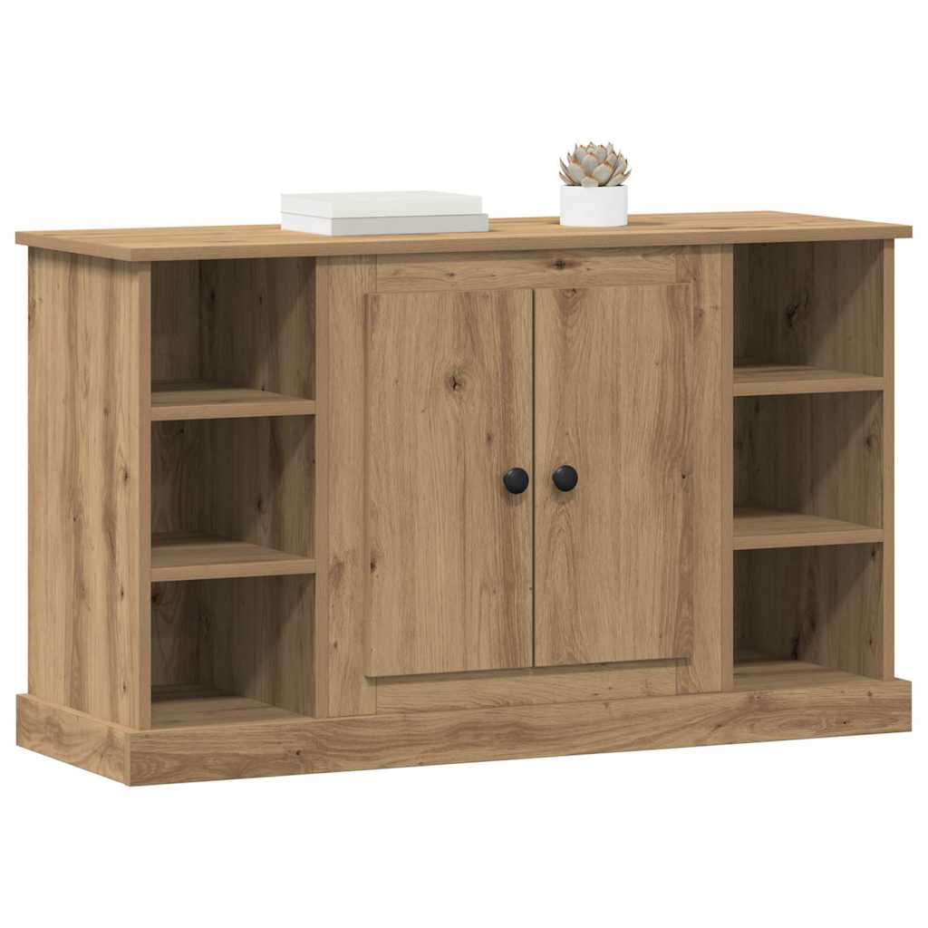 vidaXL Dressoir Artisan Eiken 100 x 35,5 x 60 cm Bewerkt hout