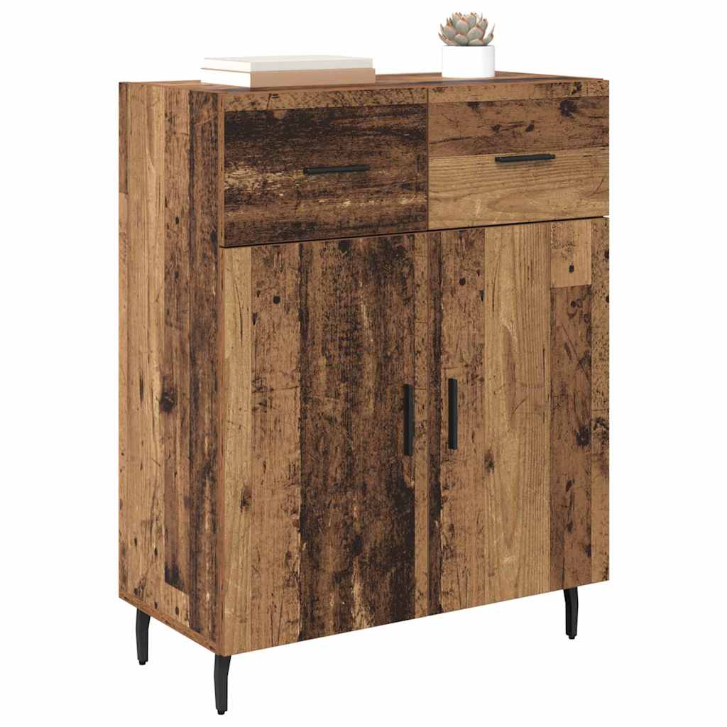 vidaXL Dressoir met lade Oud Hout 69,5 x 34 x 90 cm Bewerkt hout