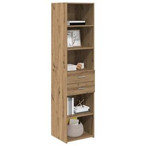 vidaXL Highboard Artisan Eiken 45 x 42,5 x 185 cm Bewerkt hout