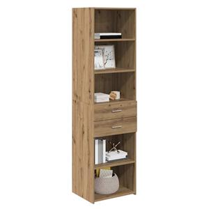 vidaXL Highboard Artisan Eiken 50 x 42,5 x 185 cm Bewerkt hout