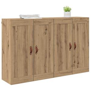 vidaXL Wandkasten 2 pcs Artisan Eiken 69,5 x 34 x 90 cm Bewerkt hout