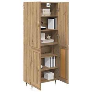 vidaXL Highboard Artisan Eiken 69,5 x 34 x 180 cm Bewerkt hout