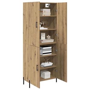 vidaXL Highboard Artisan Eiken 69,5 x 34 x 180 cm Bewerkt hout