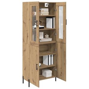 vidaXL Highboard Artisan Eiken 69,5 x 34 x 180 cm Bewerkt hout