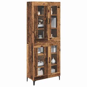 vidaXL Highboard Oud Hout 69,5 x 34 x 180 cm Bewerkt hout