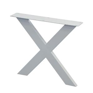 Furniture Legs Europe Stalen X tafelpoot 75 bij 4 cm en hoogte 72 cm wit (4 x 10 cm)