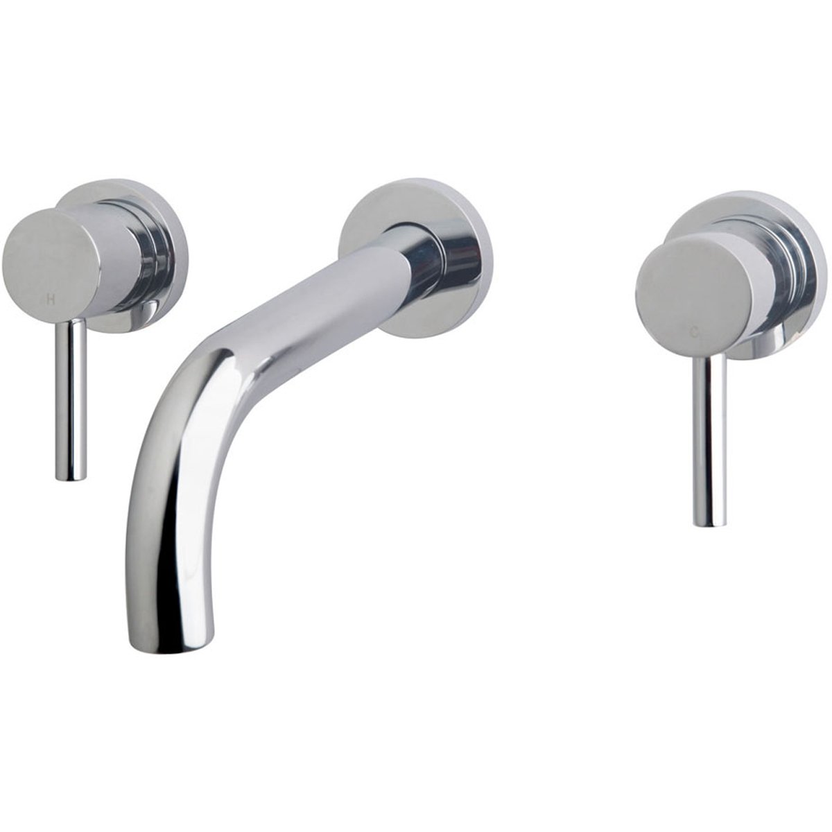 Wiesbaden Caral Afbouwdeel Wastafelkraan 2-knops - Inbouw - Chroom