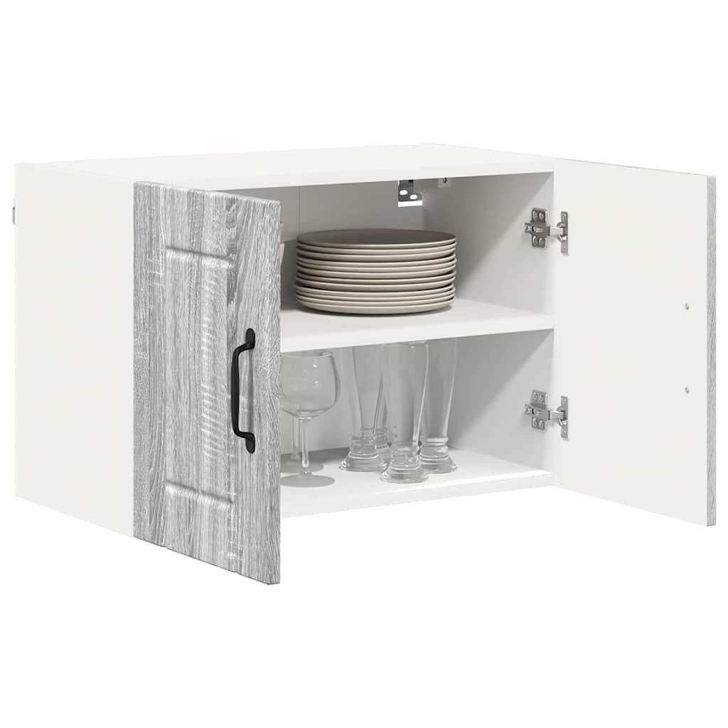 vidaXL Keukenkast aan de muur 2 pcs Grijs sonoma 60 x 31 x 40 cm