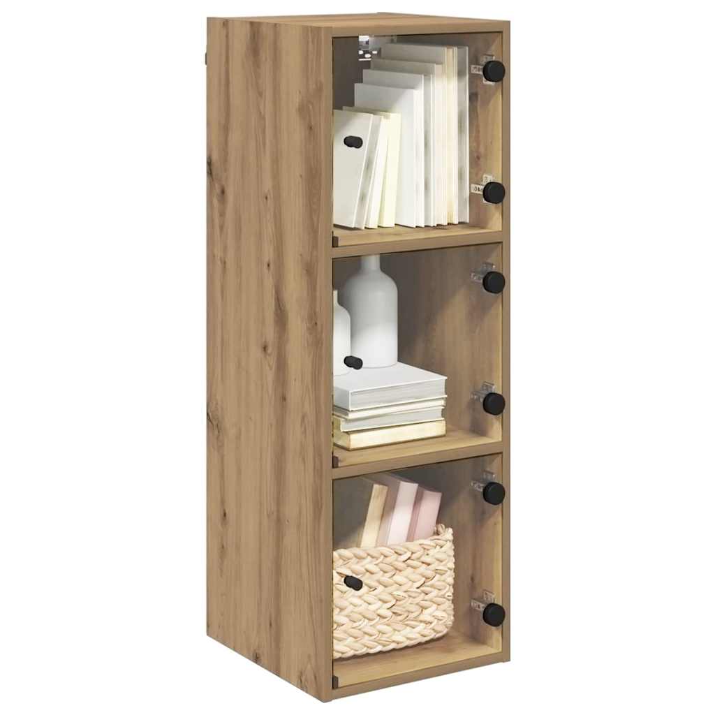 vidaXL Wandkast Artisan Eiken 35 x 37 x 102 cm Bewerkt hout