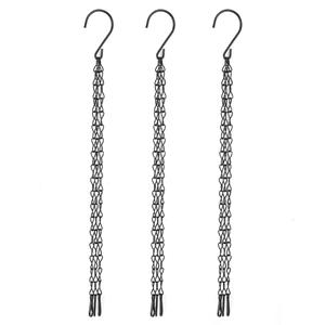 CosyHome 3 stuks Tuinplantenbak Bloempot Mand Vervanging IJzeren Hangketting haken Set