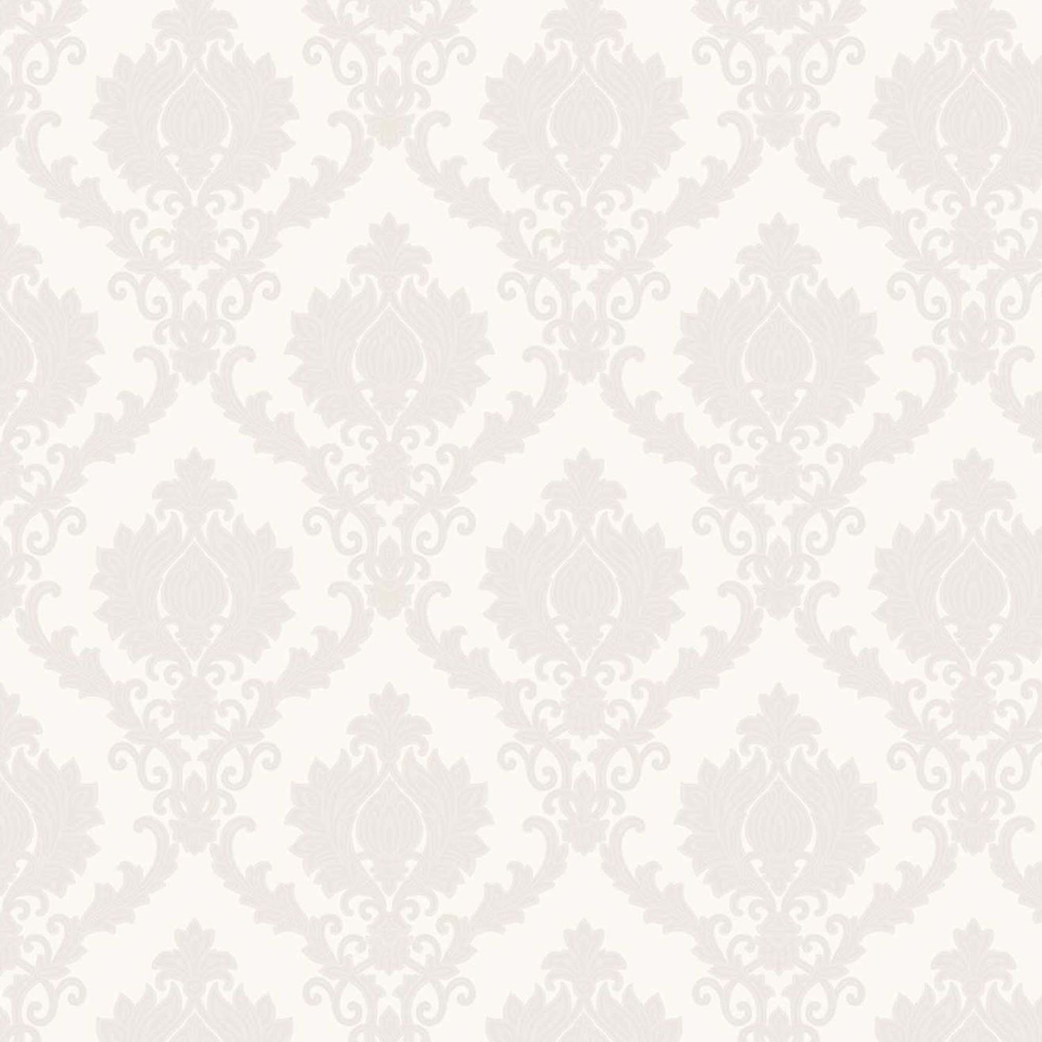 Praxis Vliesbehang Classic Elegant 23640 - Off White - Witte Glans - 10,05m X 53cm