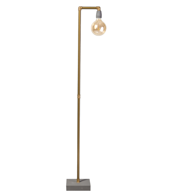 Sfeerlampen GassedUp messing vloerlamp