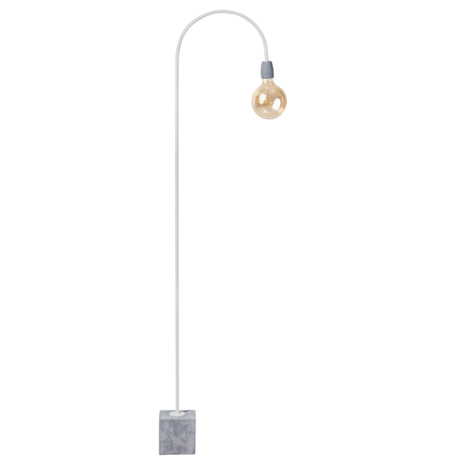 Sfeerlampen Concrete wit bow vloerlamp