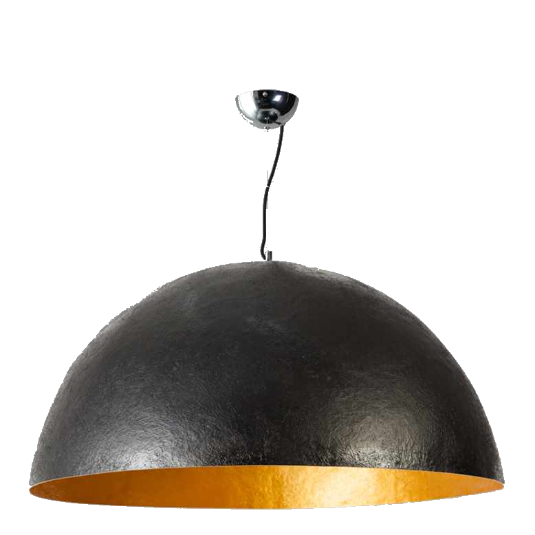 Sfeerlampen Mezzo tondo zwart goud 70cm hanglamp