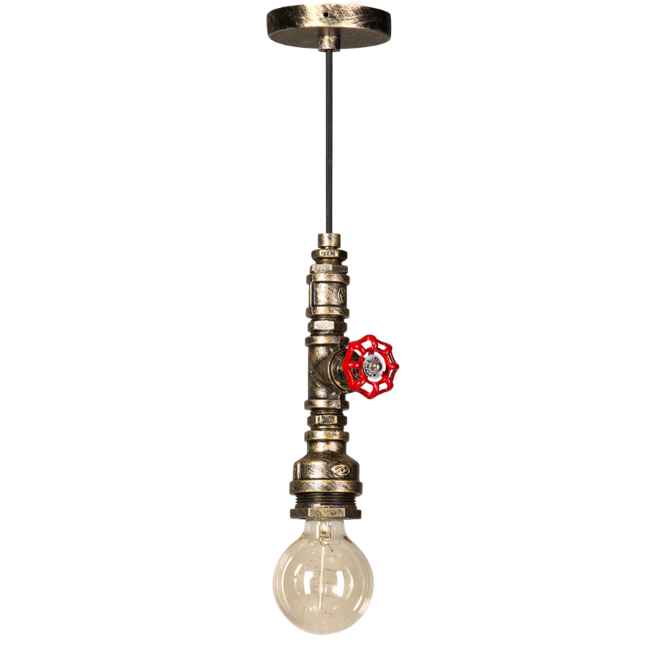 Sfeerlampen Fire Hose goud hanglamp