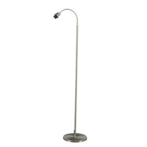 Sfeerlampen Flexi 1 lichts nickel vloerlamp
