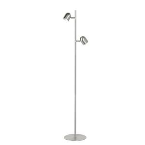 Sfeerlampen Ovale nickel vloerlamp