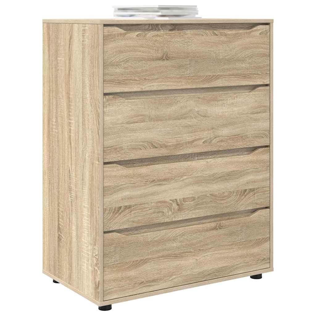 vidaXL Opslagkasten 2 pcs Sonoma Eiken 80 x 48 x 105 cm Bewerkt hout