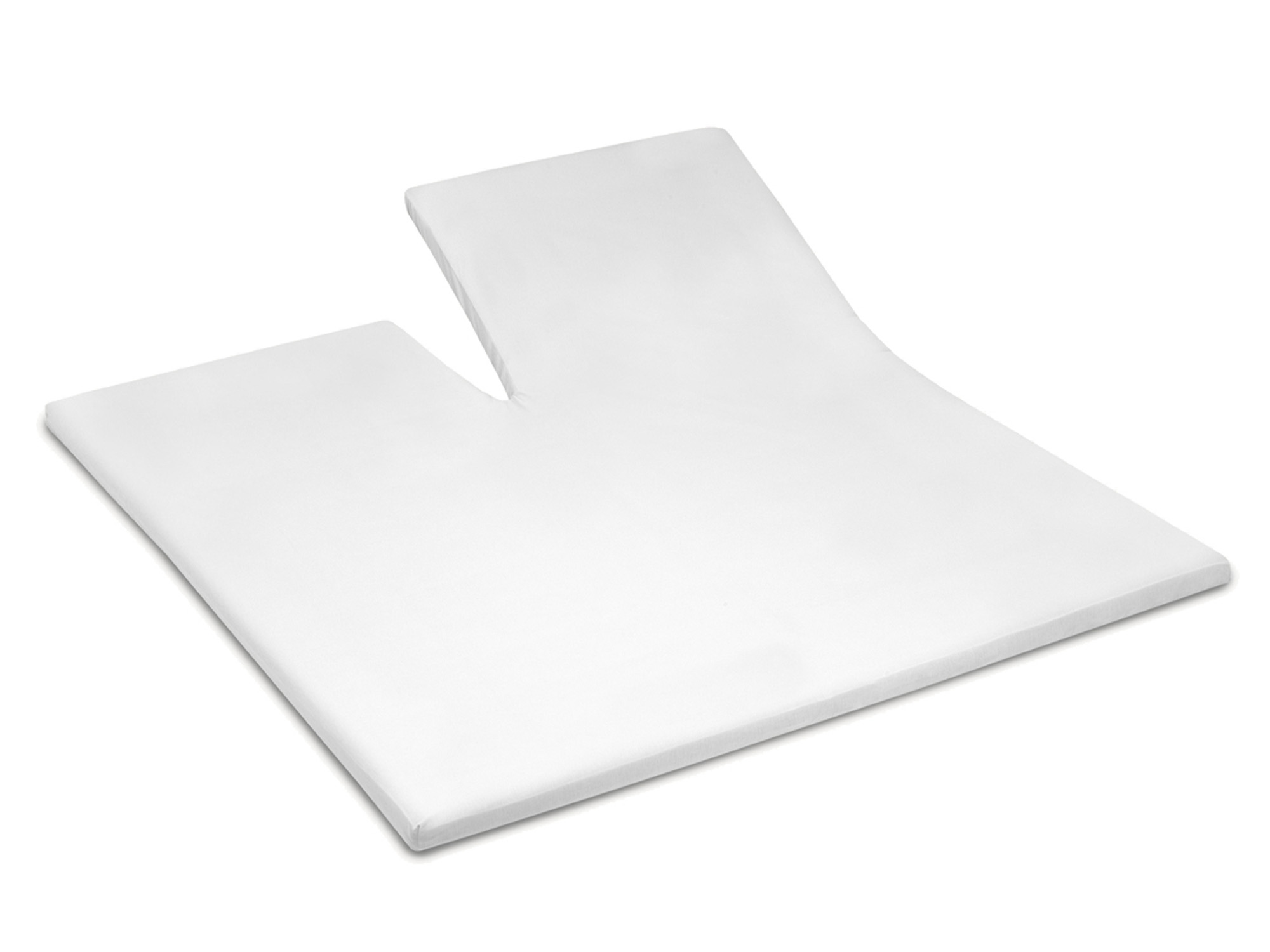 TotaalBED YOON molton katoen | enkele split | Wit | 160 x 220 cm