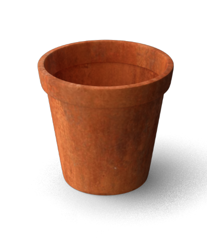 Geroba Vora C1 conische plantenbak 600x400mm - Cortenstaal