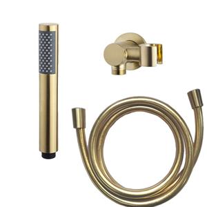 Wiesbaden Caral handdoucheset inbouw 1 stand staafhanddouche met wandarm en doucheslang geborsteld messing sw373300/sw373303/sw373311/