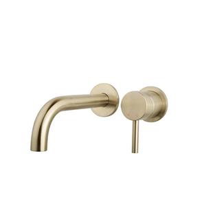 Wiesbaden Caral 2.0 inbouw-wastafelmengkraan &eacute;&eacute;nhendel geborsteld messing (goud) SW1030657/SW1158949