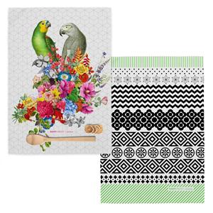 Happy Friday Set van 2 theedoeken Bouquet &VerticalLine; 