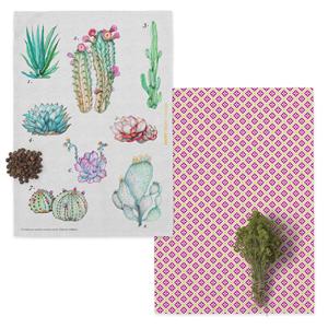 Happy Friday Set van 2 theedoeken Cactussen &VerticalLine; 