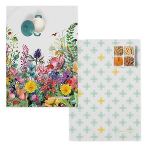 Happy Friday Set van 2 theedoeken Flower Bush &VerticalLine; 