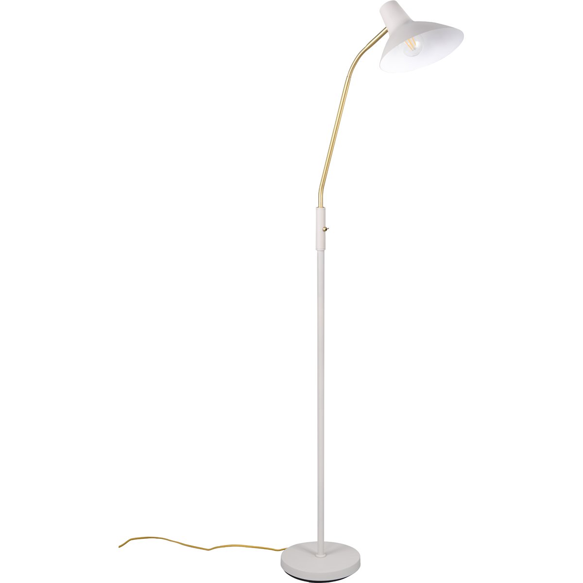 BES LED LED Vloerlamp - Trion Vellar - 1 Lichtpunt - E27 Fitting - Rond - Warm Grijs - Metaal