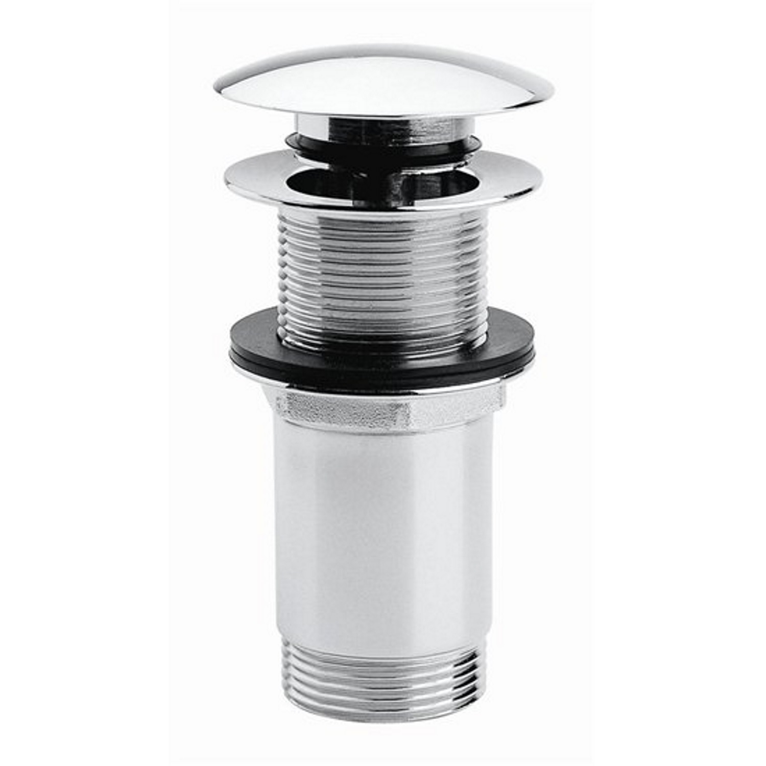 Clou OUTLET Stop/go Afvoerplug  InBe Zonder Overloop Rond Chroom