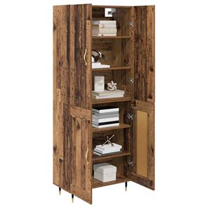 vidaXL Highboard Oud Hout 69,5 x 34 x 180 cm Bewerkt hout