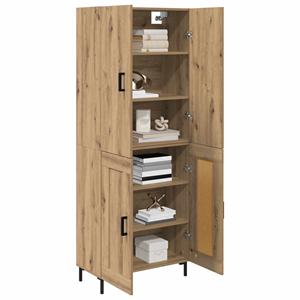 vidaXL Highboard Artisan Eiken 69,5 x 34 x 180 cm Bewerkt hout