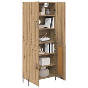 vidaXL Highboard Artisan Eiken 69,5 x 34 x 180 cm Bewerkt hout