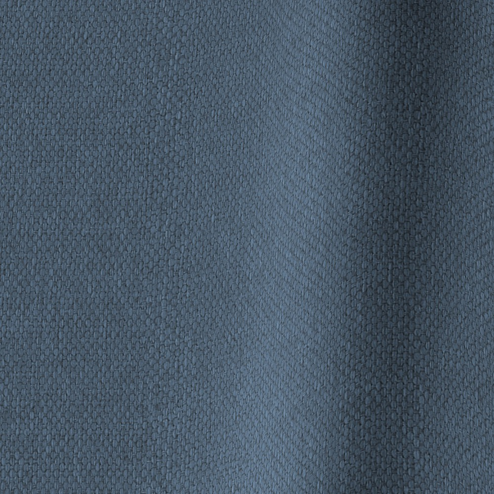 Vadain Luwte gordijn - middernachtblauw met enkele plooi