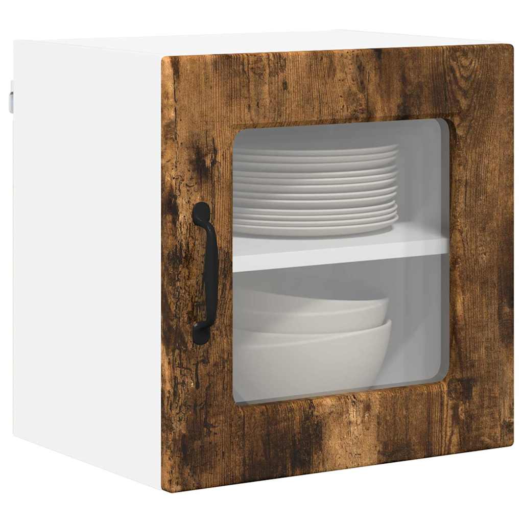 vidaXL Keukenkast aan de muur met plank Gerookt eiken 40 x 31 x 40 cm